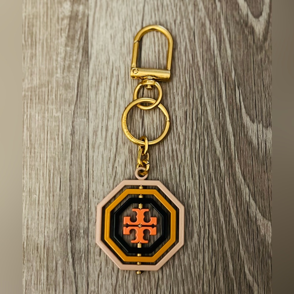 Tory Burch Rotating Geo Keyring Key Fob - image 1
